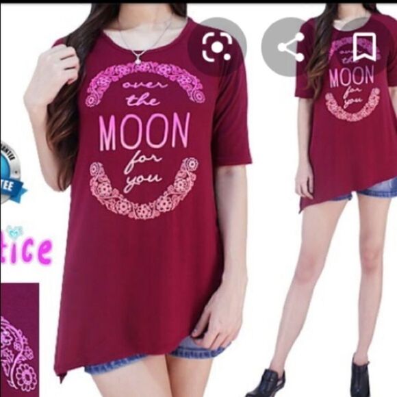 Justice size 14 “Over the Moon For You” top - Picture 2 of 5